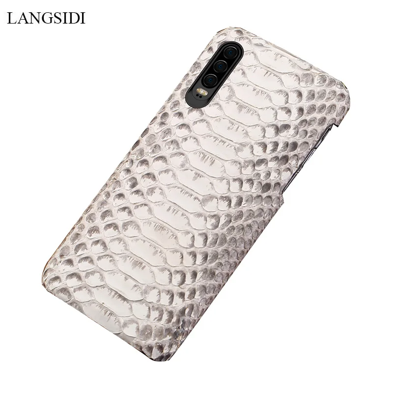 

For Huawei p30 lite case coque Genuine Python Leather For huawei p30 pro cover snakeskin phone case for huawei p30 lite case