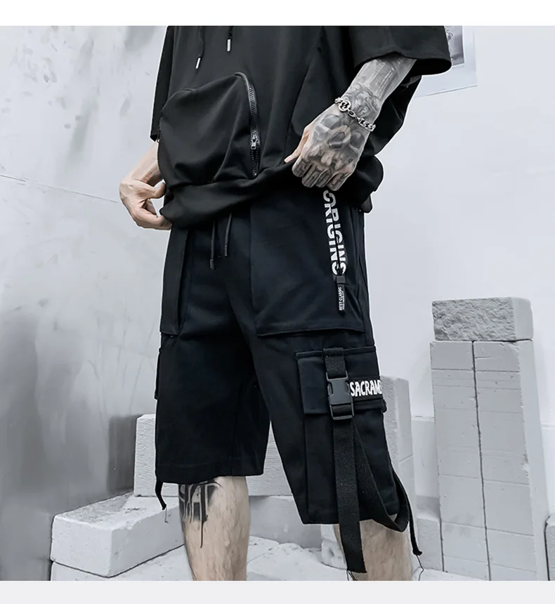 best casual shorts for men Summer Cargo Shorts Men Techwear Japanese Harajuku Fashion Streetwear Shorts for Male Joggers Hip Hop Pants Baggy Clothing casual shorts for women