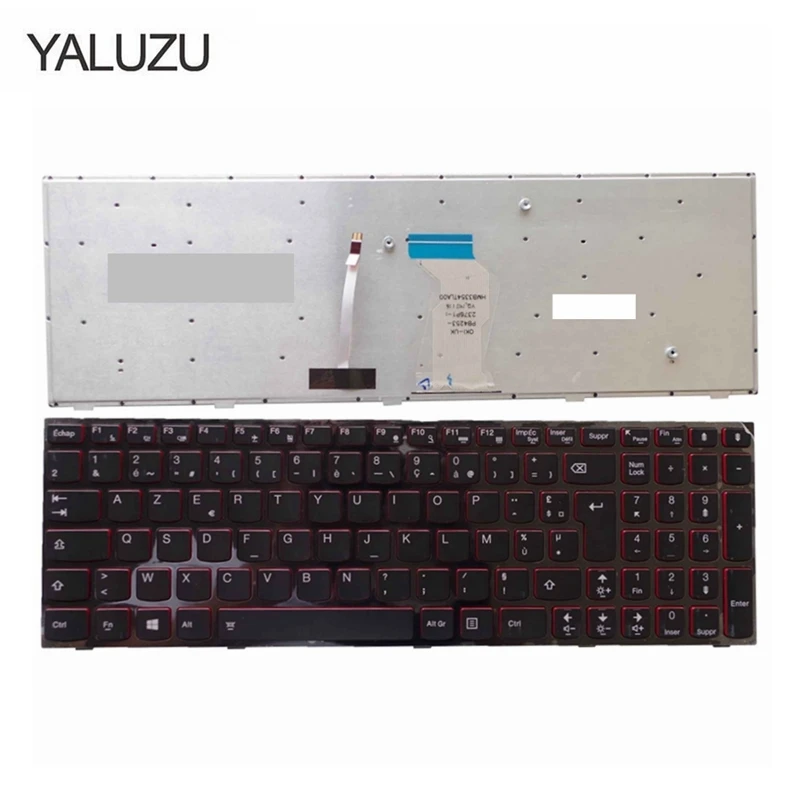 New FR French Laptop Keyobard For Lenovo Ideapad Y500 Y500N Y500NT Y510P Backlit Red Side | Компьютеры и офис