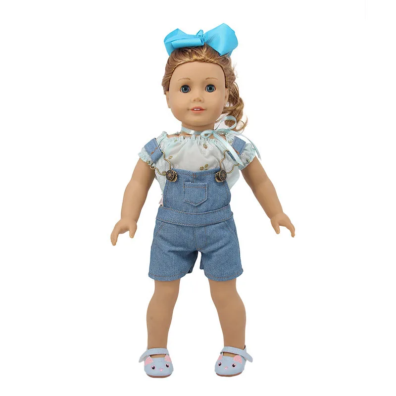 Смешанный стиль деним стиль американская Кукла одежда подходит 18 дюймов куклы и 43 см rebirth куклы, поколение, подарки