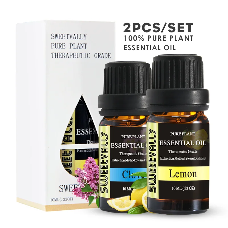 2 шт. масло гвоздики и лимона эфирное натуральные терапевтические классные масла