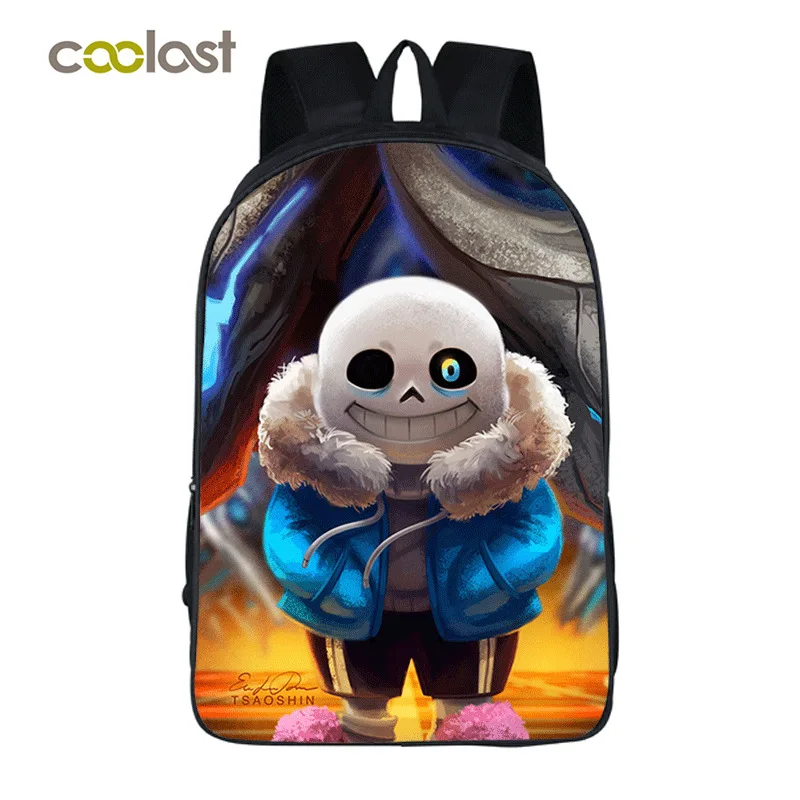 Undertale Children's schoolbag characters Primary and middle school students backpack polyester |