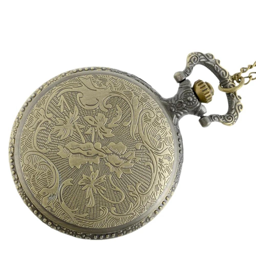 IBEINA Hollow Hot Movie Theme Triangle Design Pocket Watch Roman Number Dial For Men Women Children Best Gift