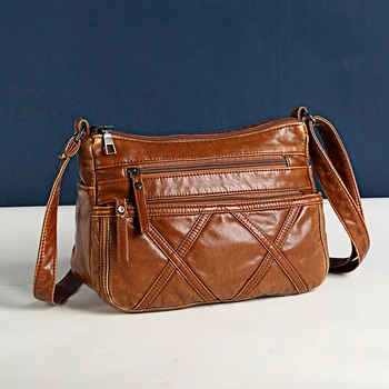 

Mantis Shrimp Shoulder Bags for Women 2020 Vintage Ladies Crossbody Bags Solid PU Leather Messenger Packets for Girl Luxury Bag