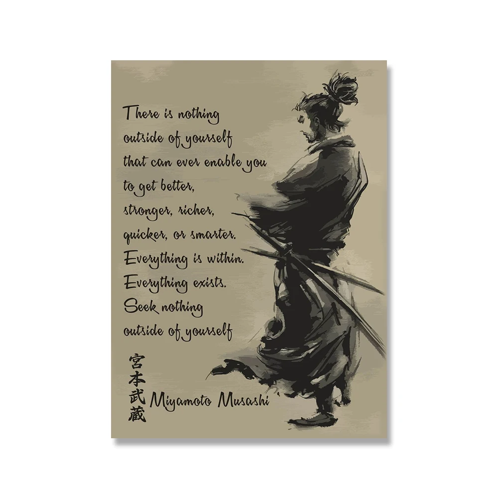 Japanese Artwork Samurai Quote Canvas Painting Japan Prints Pictures Anime Modular Nordic Poster For Living Room Home Decoration Japanese Artwork Samurai Quote Canvas Painting Japan Prints Pictures Anime Modular Nordic Poster For Living Room Home Decoration