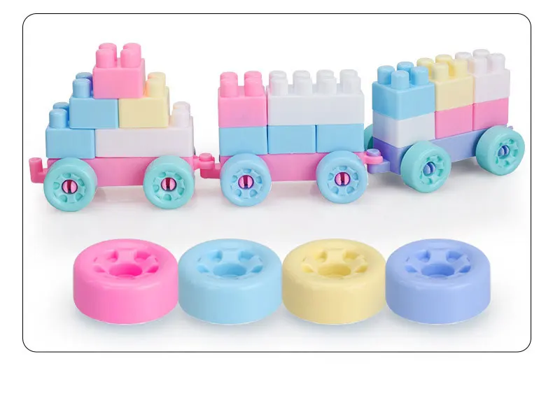 100 шт большие частицы DIY пластиковый строительный блок, образовательные головоломки для малышей блоки игрушки для детей Рождественский подарок