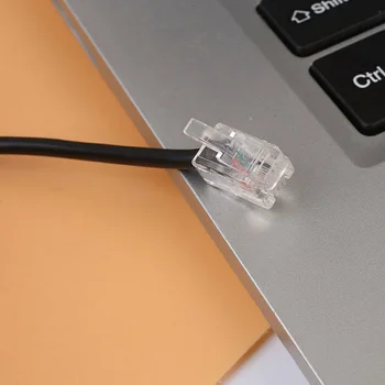 

RJ9 to 3.5mm Plug Jack Cable for Telephone Headset Headphones with 2 Adapters PUO88