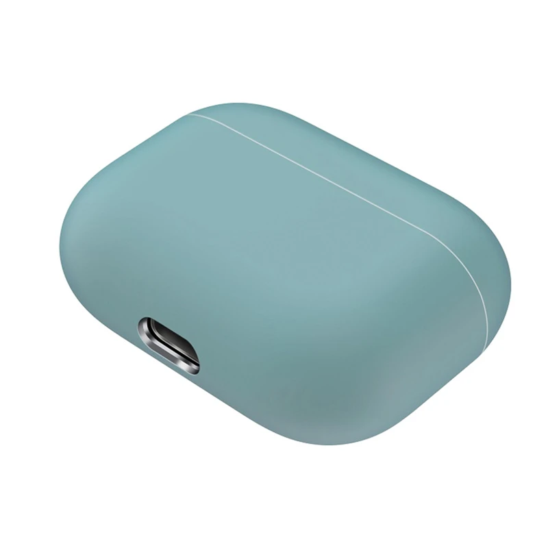 Beautiful solid color earphone case For AirPods Pro 2019 Wireless Charging Case Silicone Protective Cover Skin 1102#B