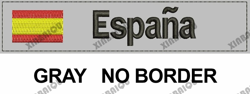 Вышивка Заказная заплата Испанский флаг пользовательское имя нашивка-лента Испания буквы крюк и петля Мультикам зеленый ACU черный AU FG Тан