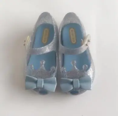 Мини Мелисса желе сандалии Корона детские сандалии 4 цвета девушки комфорт принцесса обувь Дети Melissa обувь - Цвет: Синий