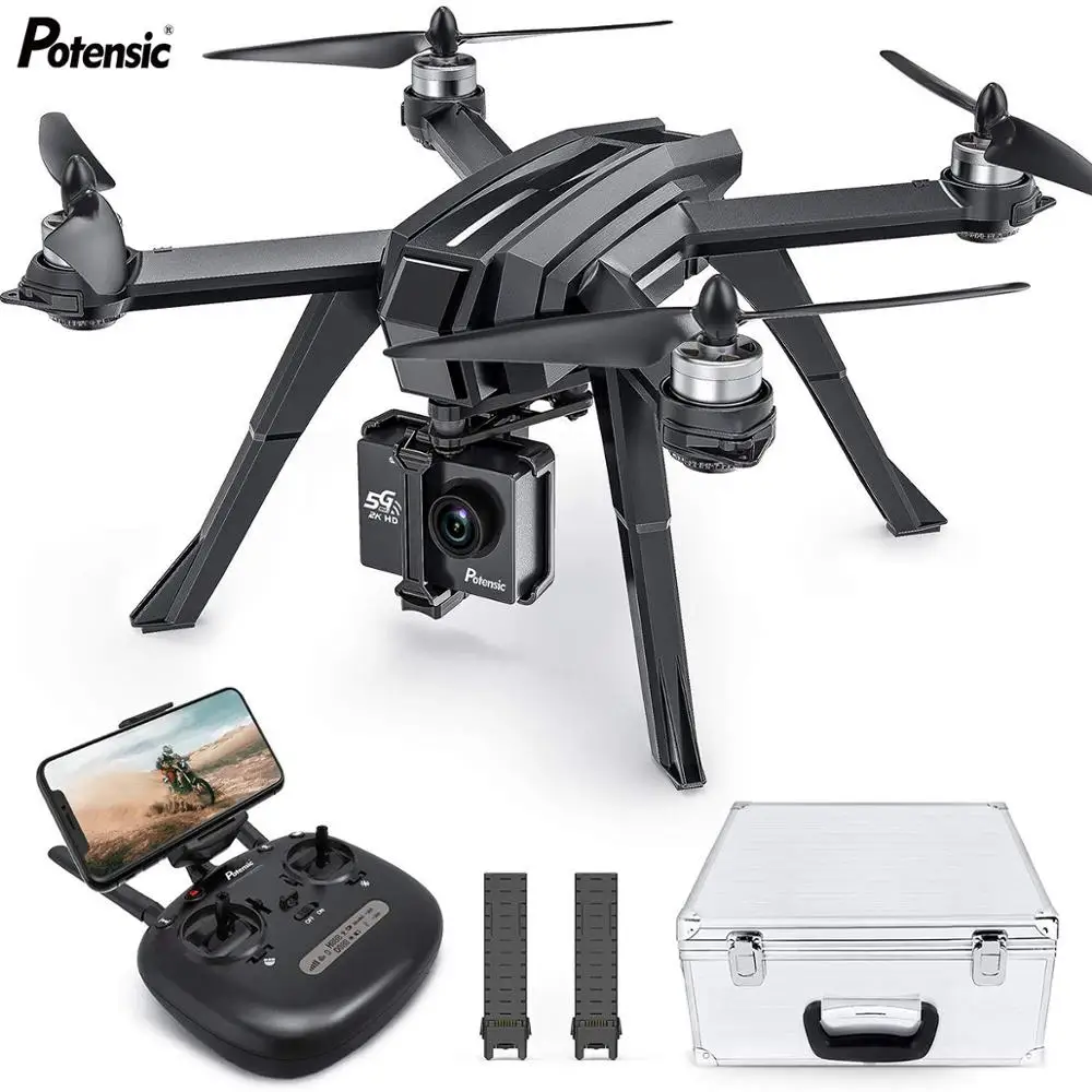 $219.14 Potensic D85 GPS Drone with 2K FPV Camera 5G WiFi Live Video Brushless Quadcopter with Carrying Cas