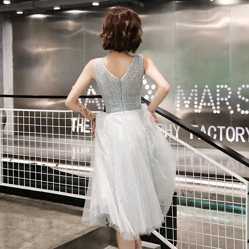Благородная Женская мода блестки Qipao темперамент знаменитости короткое платье; Чонсам Vestidos De Festa; шикарные пикантные Сетчатое платье