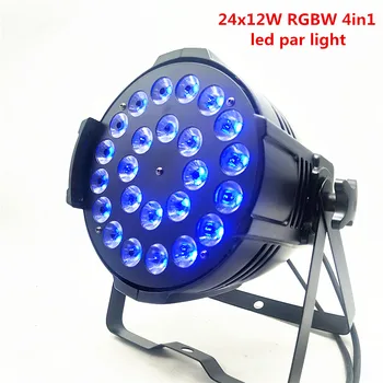 

4pcs 24x12W LED Par Light RGBWA 4in1 DMX Control Cast Aluminum Body led par Color Disco Light KTV Party Bar Stage Lighting