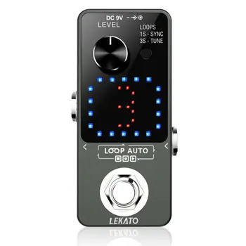 LEKATO-루프 자동 이펙터 페달, 기타 부품 루프 기타 이펙트 페달, 일렉트릭 기타 신디사이저 박스용, 3 웨이브 슬롯, 6 분 당