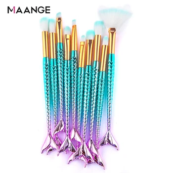 

Pro 6-10pcs Makeup Brushes Set Mermaid Shell Beauty Cosmetic Tool Powder Foundation Eye Shadow Concealer Lip Make Up Brush Kits