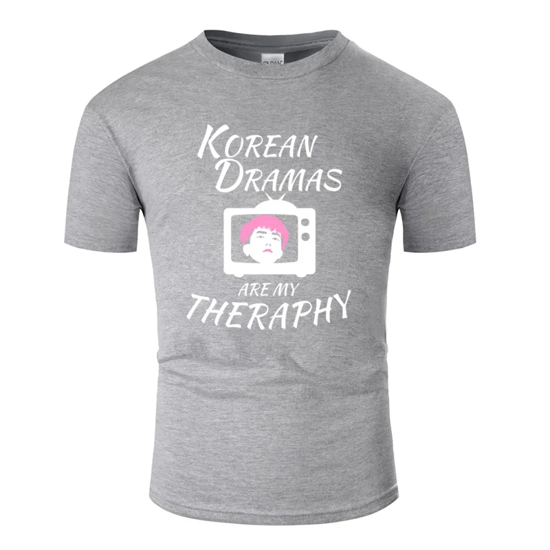 Men-Gray Принт Популярная Корейская dreams are my терапевтическая Футболка белая мужская футболка юмористический потрясающий европейский размер S-5xl поп-топ - Цвет: Men-Gray