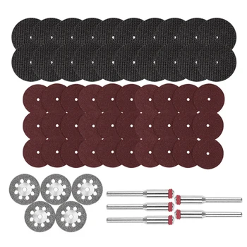 

60pcs Drill Practical Mini Resin Sheet Accessories Woodworking Rotary Tool Set Diamond Cutting Disc Grinding Wheel Saw Blade
