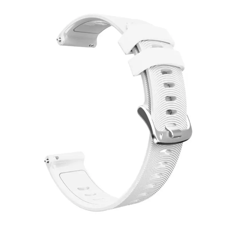 Белый 20 мм наручные силиконовые часы ремешок для GArmin Forerunner 245 245M 645 huawei 2 - Цвет ремешка: Белый