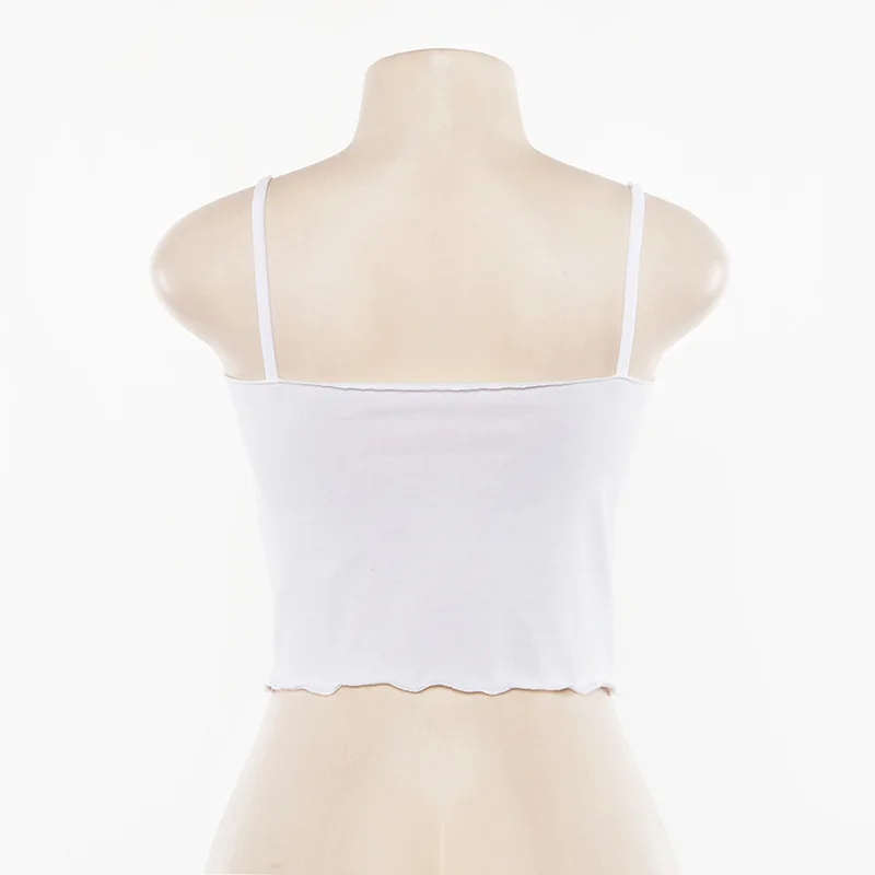 ArtSu женский белый сексуальный укороченный топ с принтом демона Camis Летние повседневные топы с открытыми плечами Cami укороченные Harajuku уличная ASVE20503