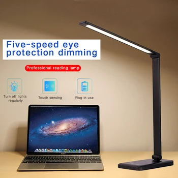 

Led Desk Lamps USB Eye Protection Table Lamp 5 Level Foldable Touching Switch Dimmign Reading Night Light Bedside Table Lamp