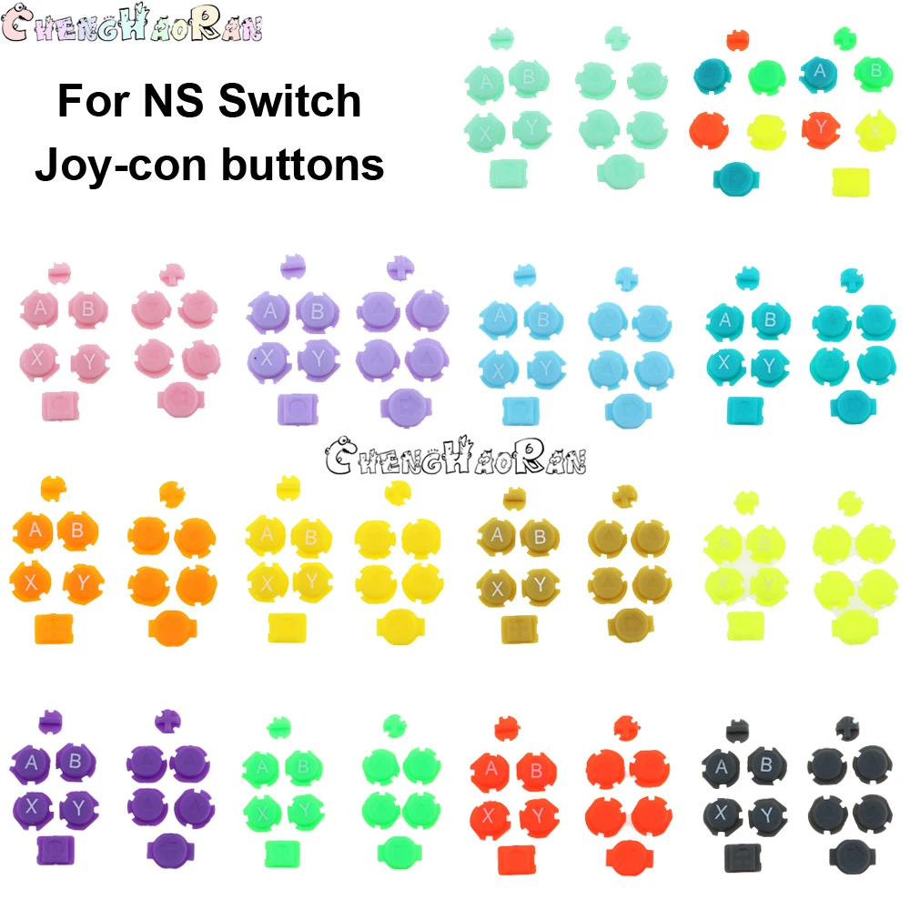 16Color 1Set ABXY las teclas de dirección botones reemplazo para Nintend DE ALEGRÍA-Con interruptor derecha izquierda controlador mando análogo de Joystick analógico