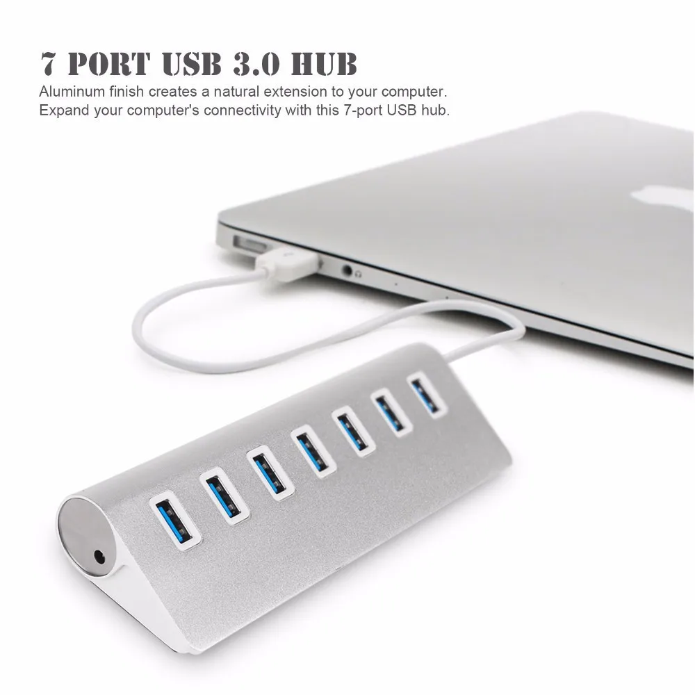 

USB 3.0 Hub Four-Port Extender 7-Port 3.0hub Hub Ultra-High Speed All Aluminum Alloy Material