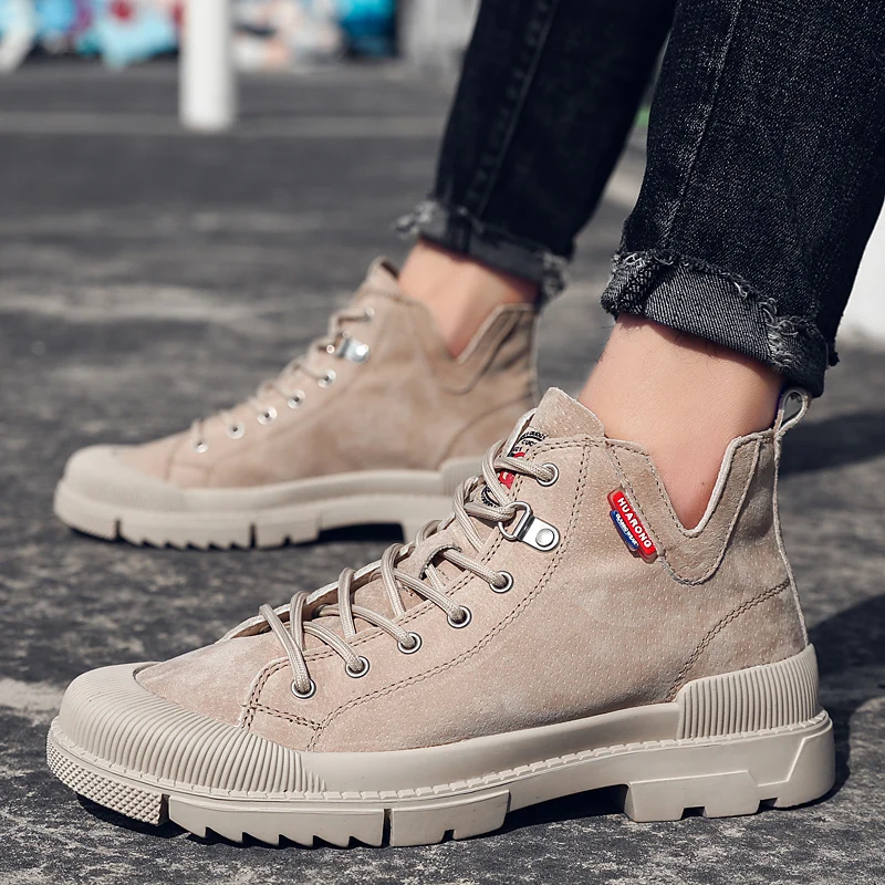 

MOOREGOOD Brand Wearable and comfortable men's shoes 2020 Springtime The New Casual Boots Youth Trend Men's hiking boots