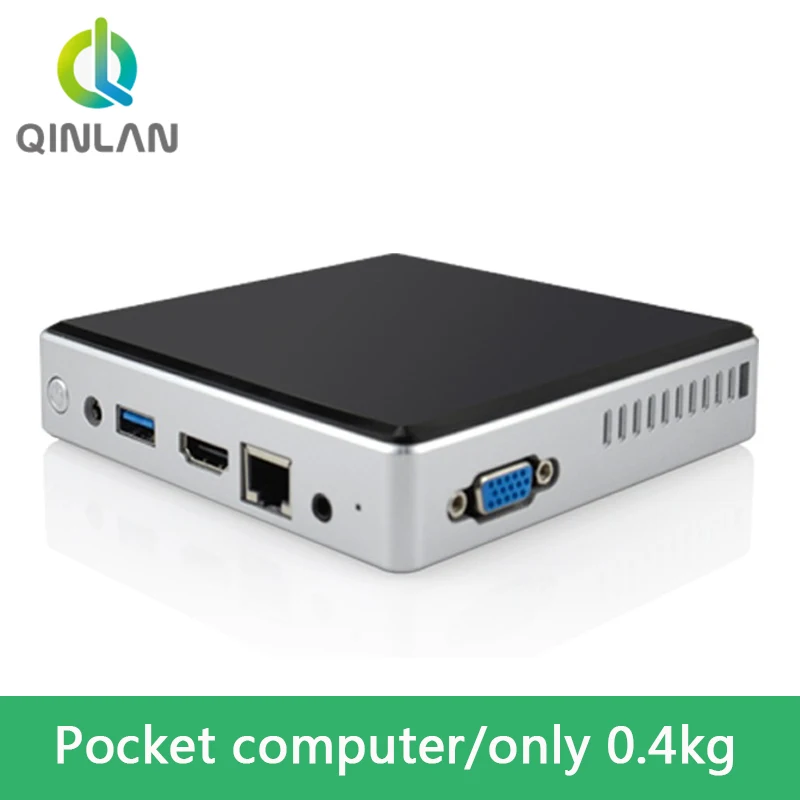 Qinlan безвентиляторный мини-ПК 12v i5 4200y i3 4020y карманный компьютер с четырехъядерным процессором мини PCI express слот небольшой настольный