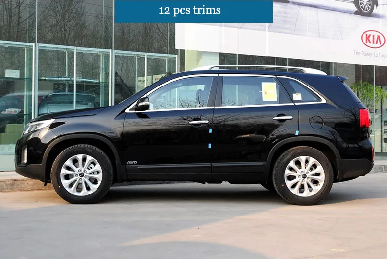 Нержавеющая сталь окна автомобиля планки для kia sorento 2009 2010 2011 2012 2013