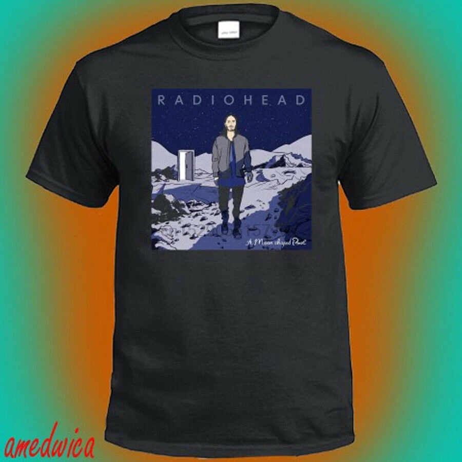 Radiohead A Moon Shaped Pool Logo Men Black T-Shirt(1) |