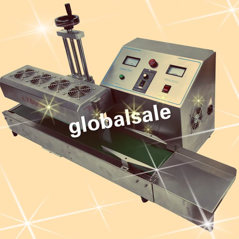 

FREE SHIPPING LX6000 Desktop stainless steel Continuous Induction Sealer,Electromagnetic induction sealing machine