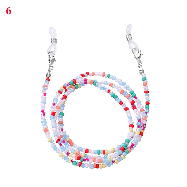 Bohemian Colored Mask Strap Beaded Glasses Chains Women Face Mask Lanyard Anti Slip Women's Neck Chain For Eyeglass Sunglasses B6