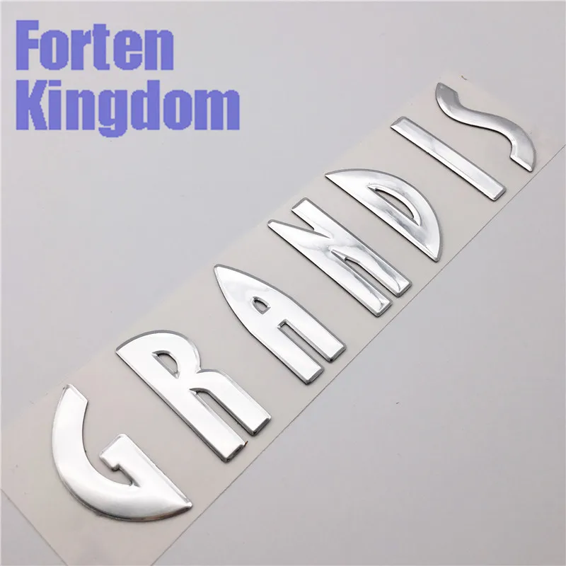 Forten Kingdom 10 шт. слово для Grandis хром автомобиль задний багажник эмблема 3D письмо Наклейка Хвост имя значок в форме пластины