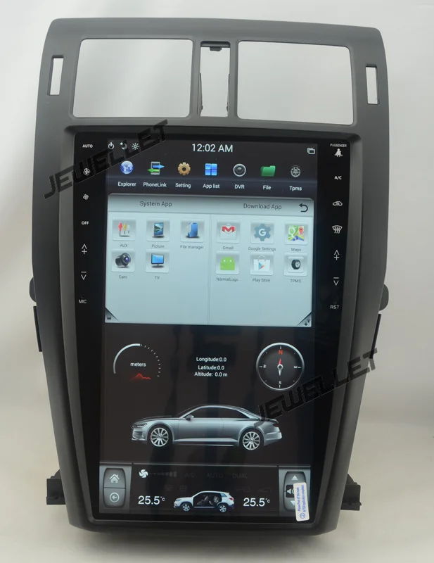 13," tesla стиль вертикальный экран android 8,1 шесть ядер автомобиля gps радио навигация для Toyota Crown 2009-2012