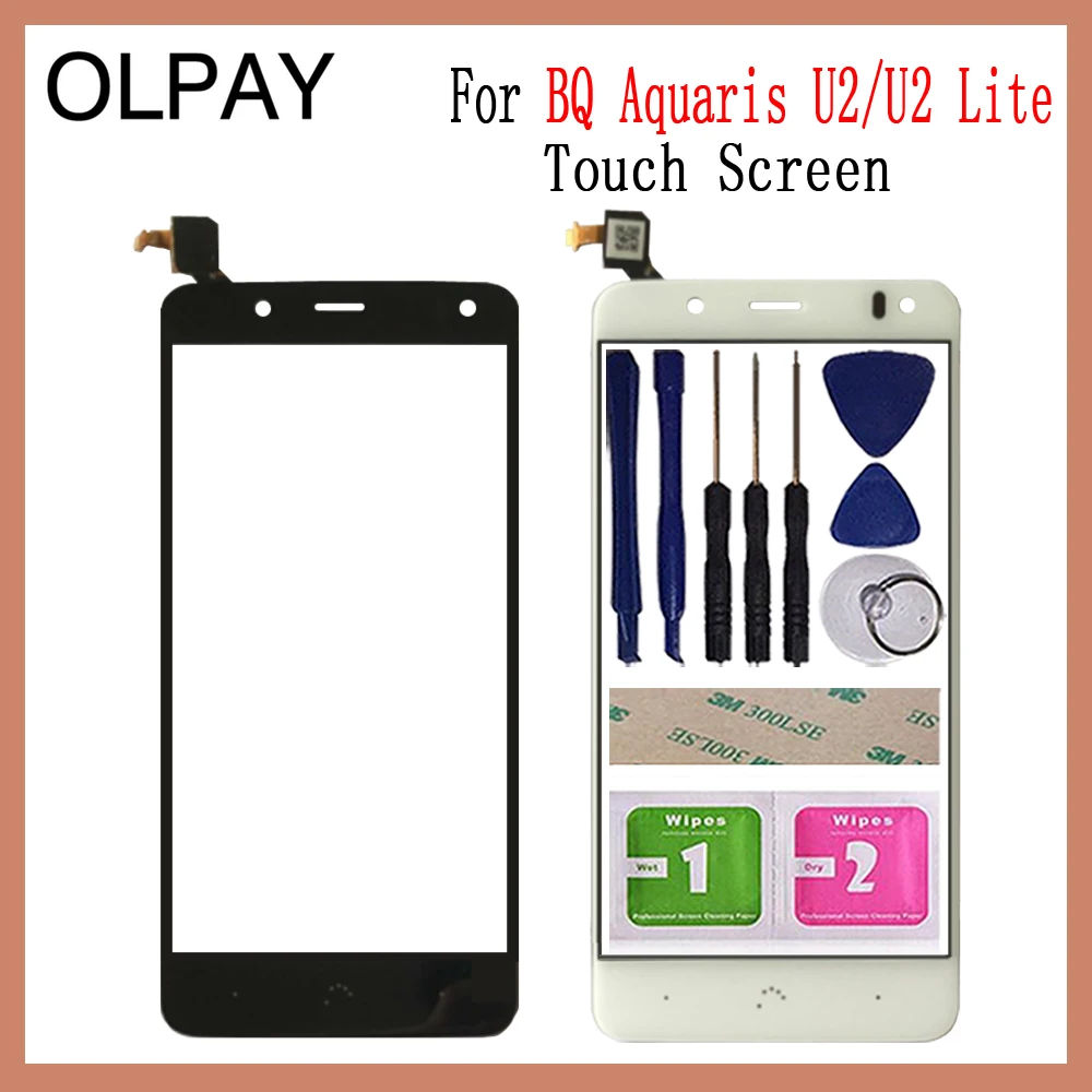 OLPAY 5,2 ''сенсорный экран для BQ Aquaris U2/U2 Lite сенсорный экран стекло дигитайзер панель объектив сенсор Ремонт Бесплатный клей+ салфетки