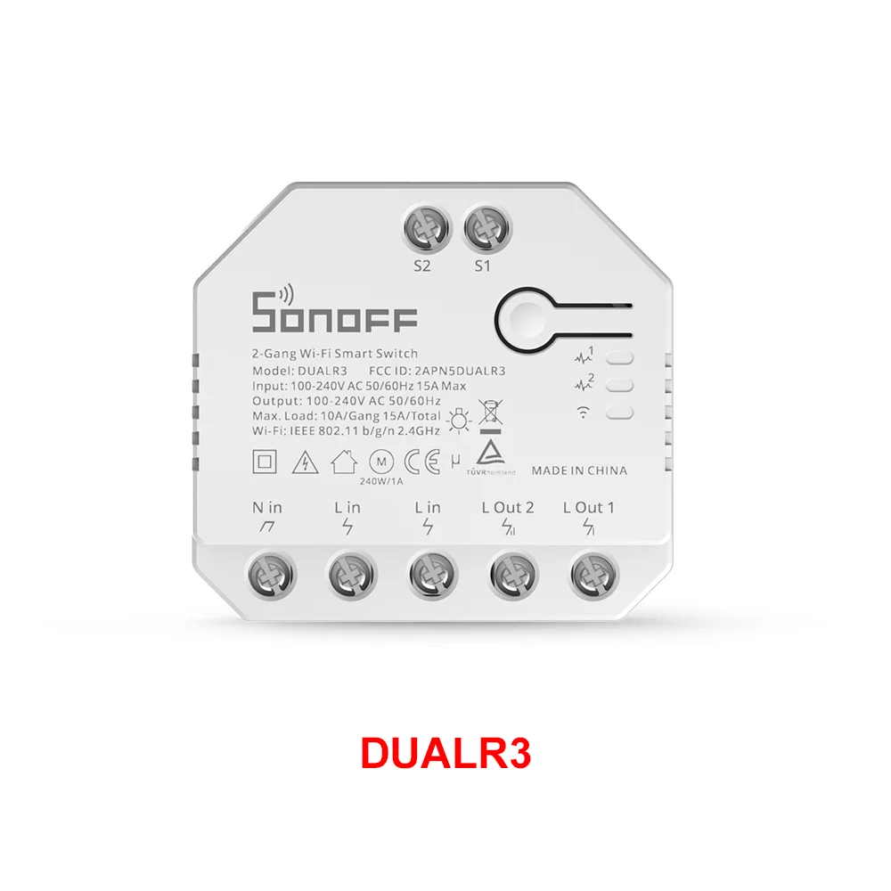 SONOFF DUALR3/R3 Lite 2 Gang DIY MINI Smart Switch Dual Relay Module Smart  Home Power Meter via eWeLink Alexa Google smartthings - AliExpress