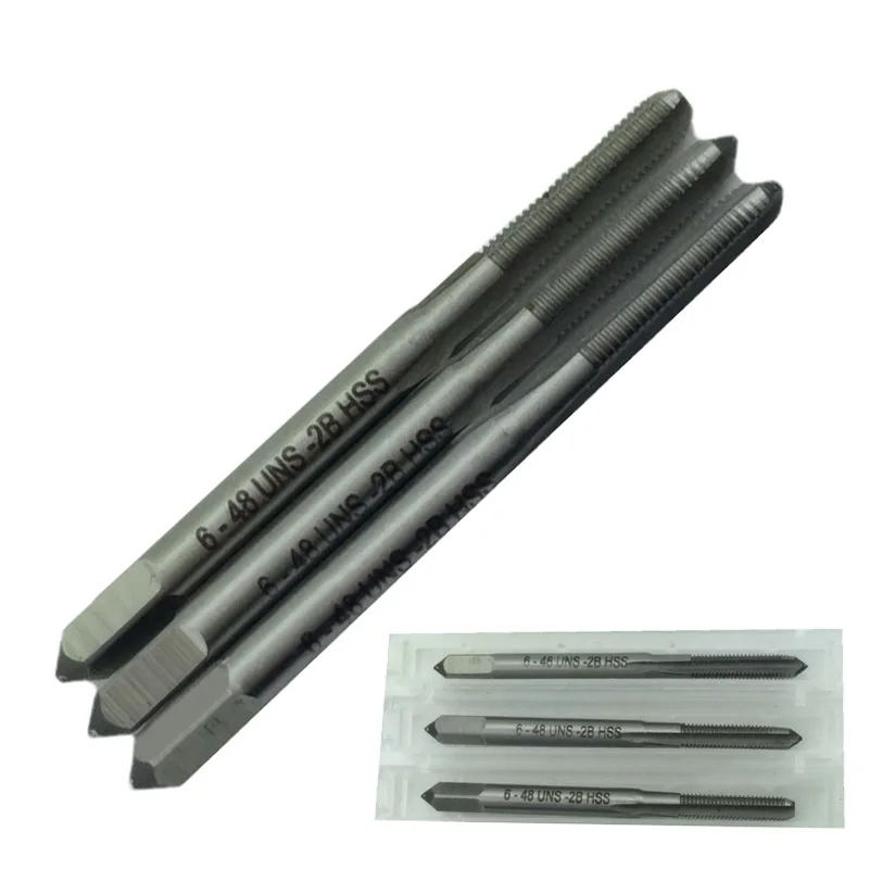 6-48 UNS 3 Flute Thread Tap Taper Plug And Bottom Cone Metalworking Accessory