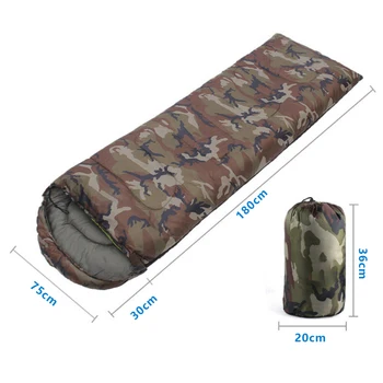 

Outdoor Waterproof Ultralight Sleeping Bag Adults Camping Hiking Warm Envelope 210*75cm Universal Season Designed