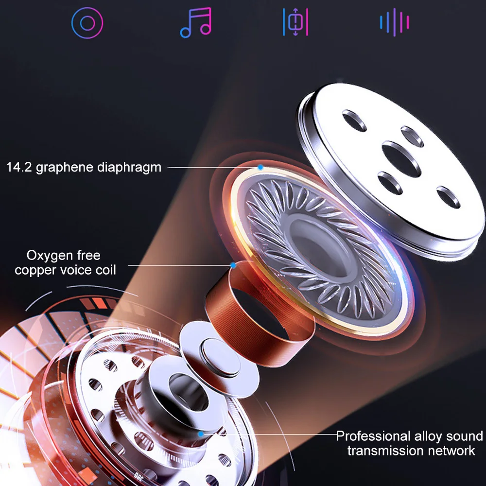 Mini TWS Stereo Wireless earbuds Sport 5.0 Bluetooth Earphones Waterproof with mic charging box LED Smart Power Bank for IPhone