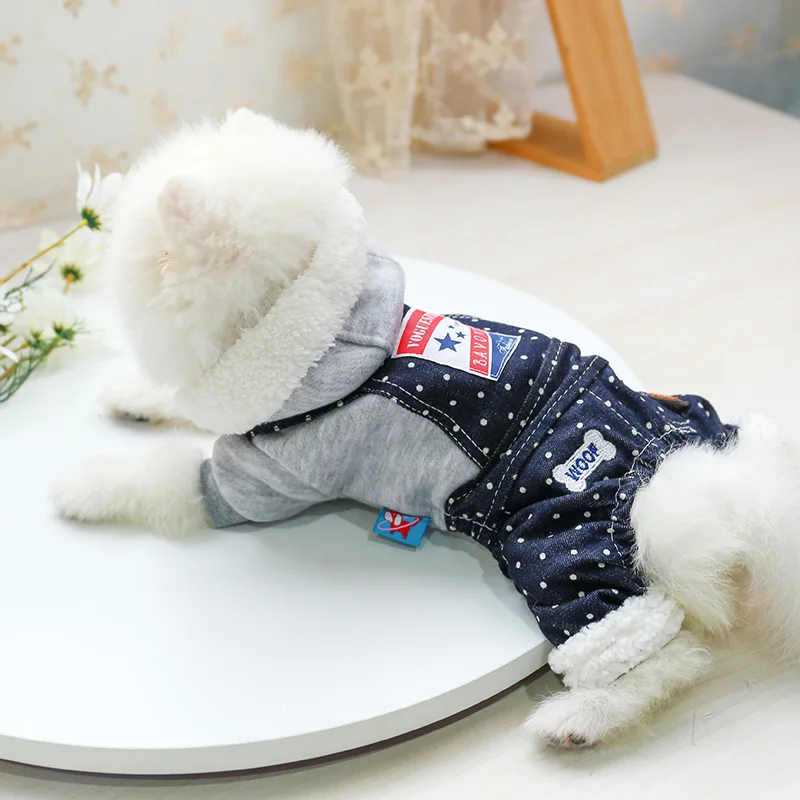 灰色点点牛仔背带裤_8254