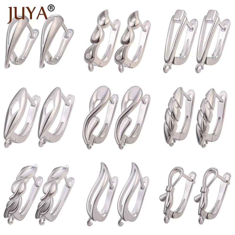 

Juya 2Pcs/Lot Copper Earring Hooks Accessories for DIY Handmade Women Tassle Crystal Earrings Gift Wholesale Jewelry Making
