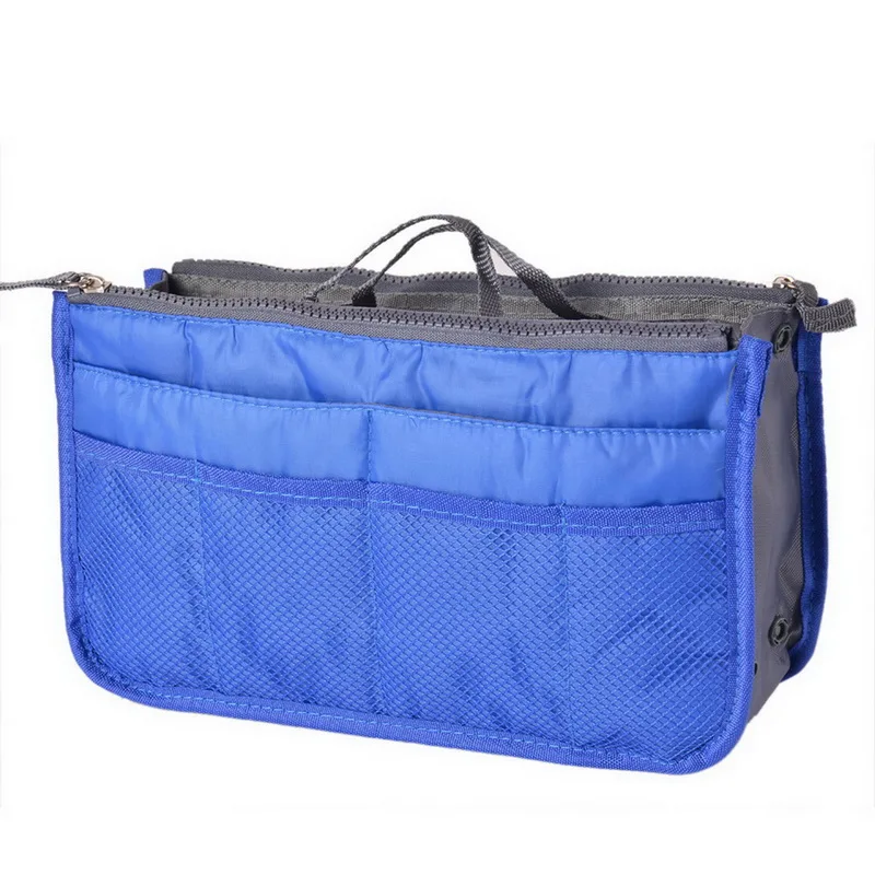 Royal blue Косметички на молнии, портативный органайзер для хранения в путешествии, сетчатая косметичка для туалетных принадлежностей - Цвет: Royal blue