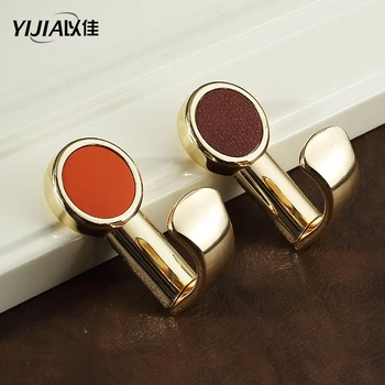 

Golden coat hooks clothes hooks in a single wardrobe light luxury bathroom towel hooks