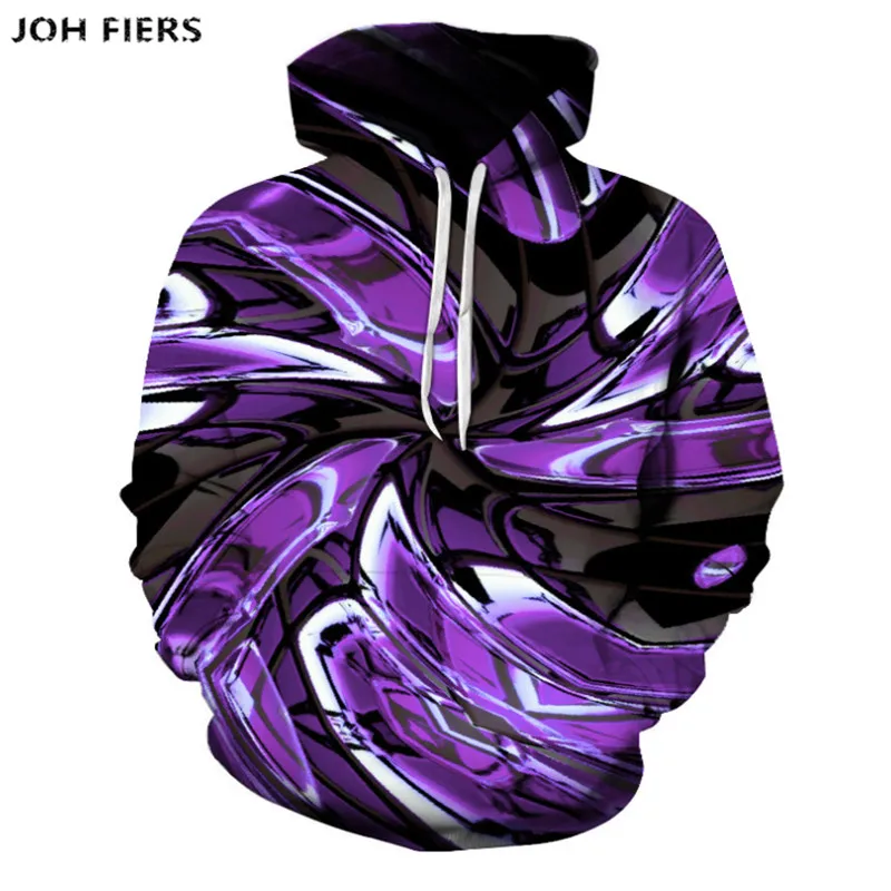 

2019 Autumn Men Hoodies Digital Print 3D Sweatshirt Personality Design Vortex Pullover Fashion Men Long Sleeve Pocket Hoodie