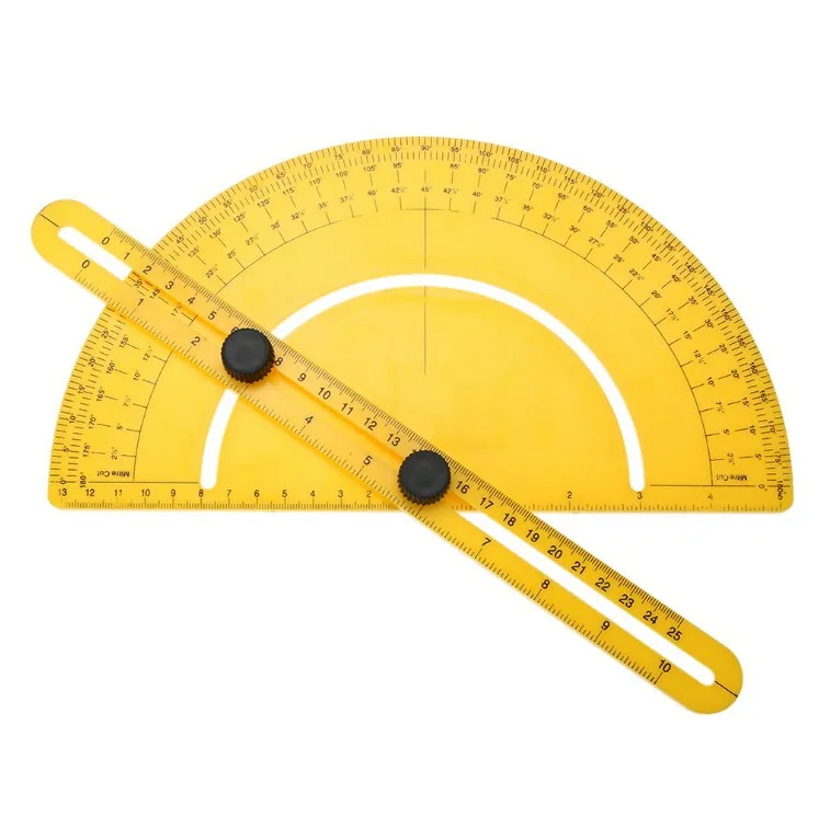 

Multi-functional Square Semicircle Feet ABS Plastic Semicircle Ruler Brand New Measurement Ruler