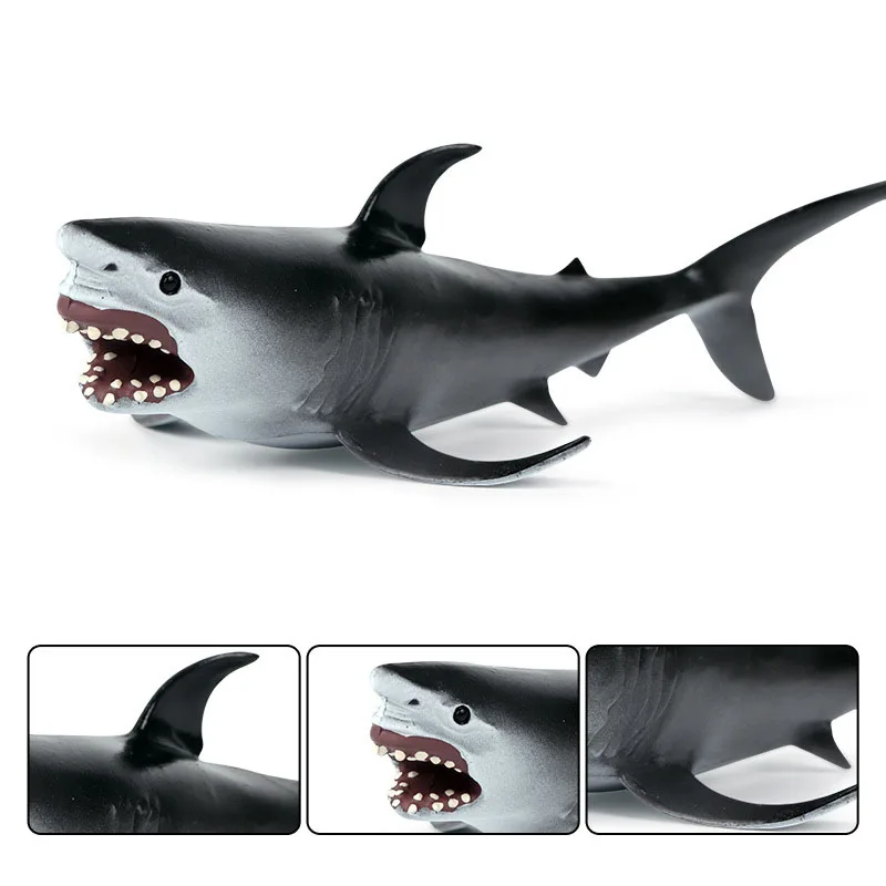 1 шт., 2 модели, черный/серый цвет, одноцветные, megalodon, морские животные, реалистичные игрушки, новинка, древняя Акула, подарки для детей, морская жизнь, вечерние игрушки
