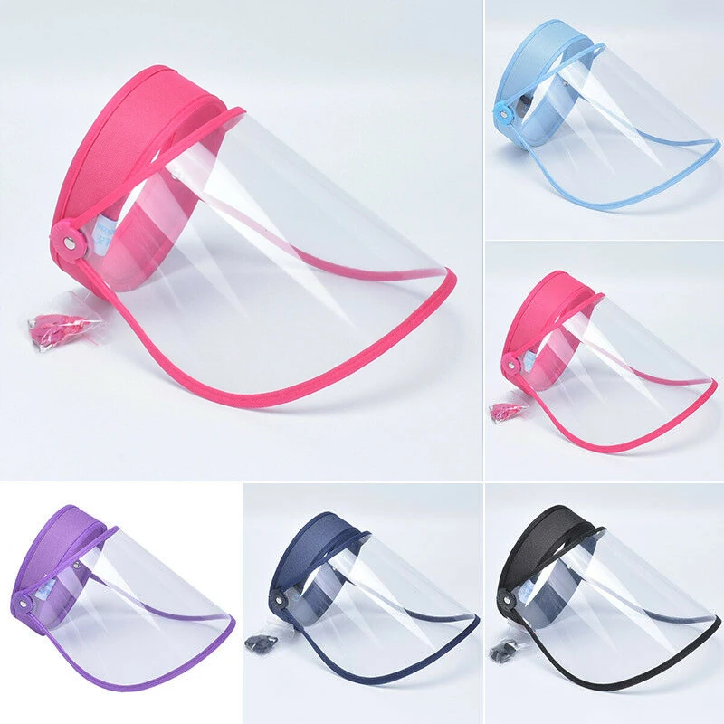 

Unisex Multi-function Anti-spitting Hat Dustproof Anti-fog Saliva Face Shield Eye Protective Transparent Mask Sun Cap