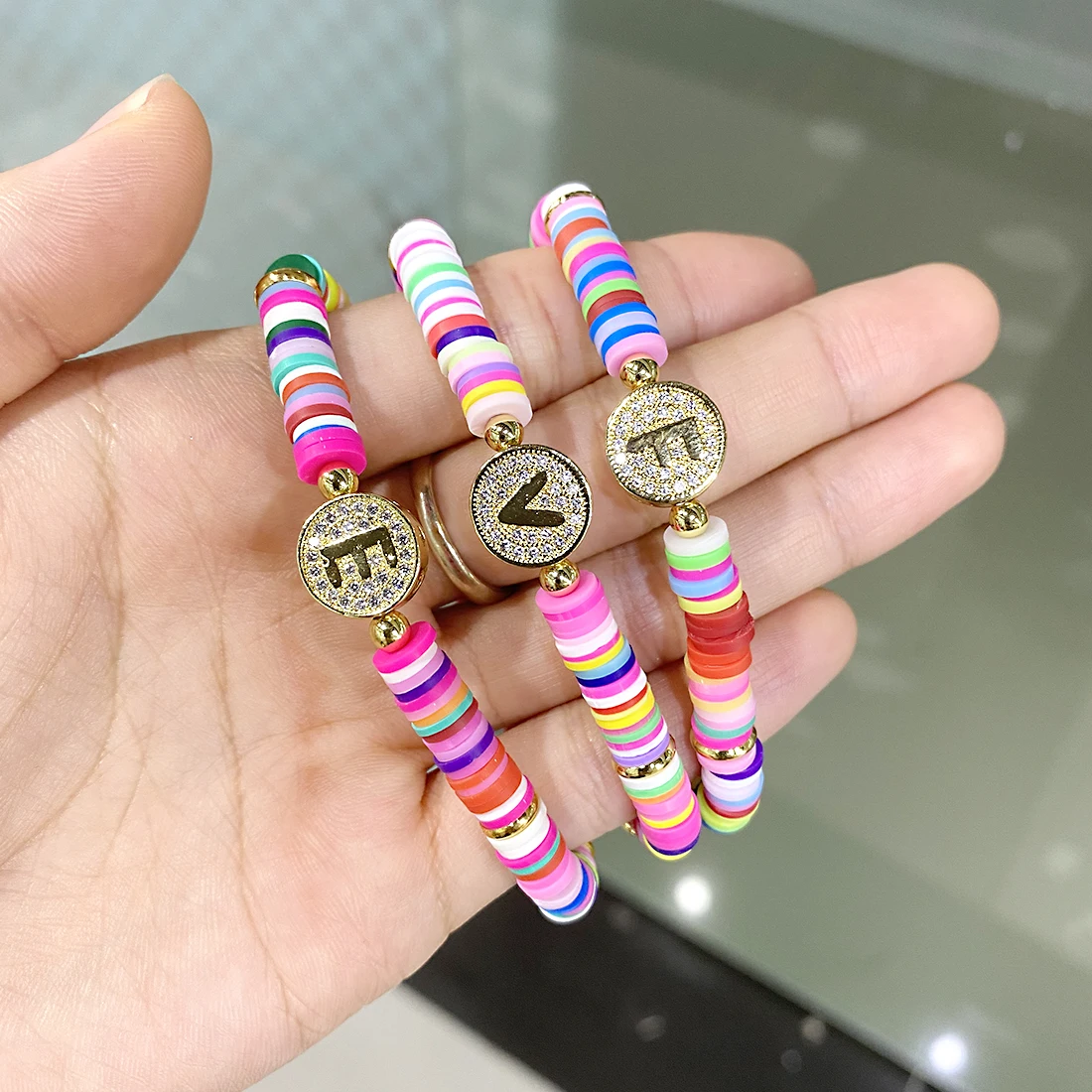 Новинка богемский Цыганский Золотой инициал CZ 26 букв алфавита с именем красочные