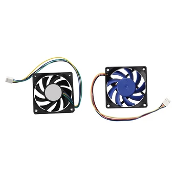

2 Pcs 70X70X15mm 12V 4 Pins PWM PC Computer Case CPU Cooler Cooling Fan