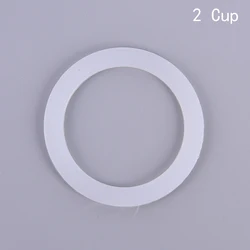 Set of 2 Silicone Seal Rings - Flexible Washer Gaskets for Coffee Makers and Kitchen Accessories (2 cup)
